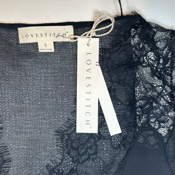 Lovestitch Black Lace See Through Blouse – Size S - Picture 5 of 6